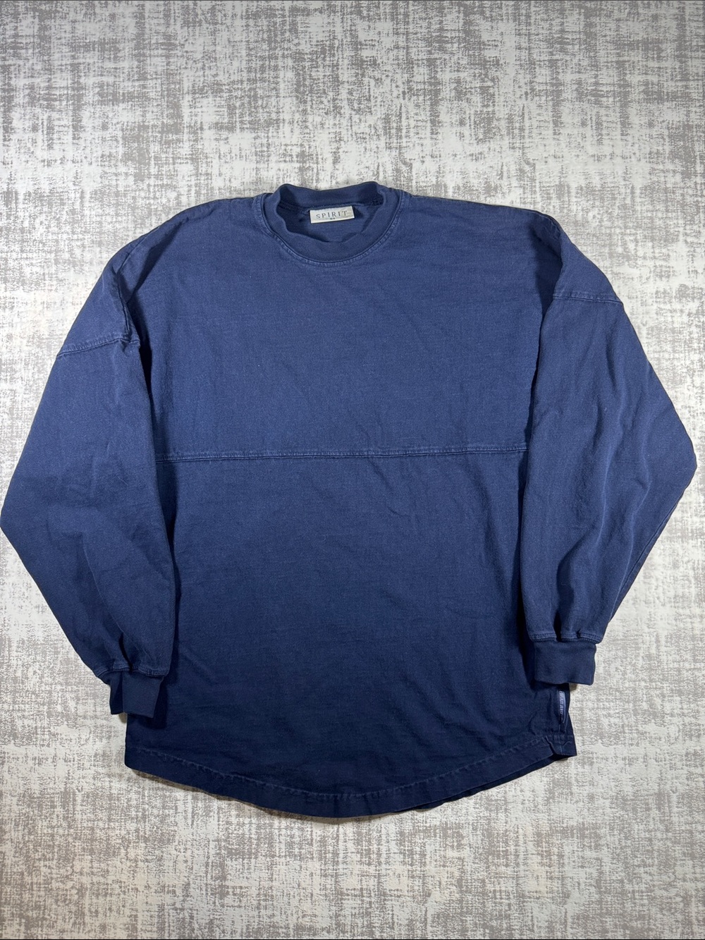 VTG Spirit Navy Blue OVERSIZED Long-Sleeve Crewneck shirt San francisco sz XS
